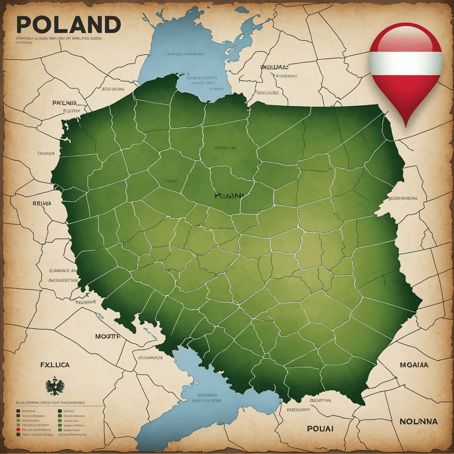 Logo PolandSolutions Click przedstawiające mapę Polski z ikoną kliknięcia